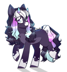 Size: 1525x1651 | Tagged: safe, artist:cloud-fly, oc, oc only, oc:teloneros, earth pony, pony, eye clipping through hair, female, horns, mare, simple background, solo, transparent background