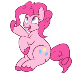 Size: 800x800 | Tagged: safe, artist:nenupharworld, pinkie pie, earth pony, pony, g4, chubby, female, simple background, solo, transparent background, unshorn fetlocks