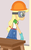 Size: 381x616 | Tagged: safe, screencap, applejack, diy with applejack, equestria girls, g4, my little pony equestria girls: better together, belt, clothes, denim skirt, female, freckles, geode of super strength, gloves, goggles, helmet, magical geodes, skirt, smiling