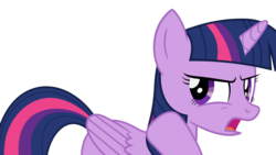Size: 2880x1620 | Tagged: safe, edit, edited screencap, vector edit, twilight sparkle, alicorn, pony, g4, annoyed, female, mare, missing cutie mark, open mouth, simple background, solo, transparent background, twilight sparkle (alicorn), vector