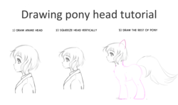 Size: 1793x1060 | Tagged: safe, anonymous artist, human, pony, anime, anime style, cursed image, drawing tutorial, generic pony, how to draw, how to draw an owl meme, sidemouth, simple background, tutorial, white background