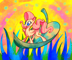 Size: 3800x3200 | Tagged: safe, artist:docwario, fluttershy, pony, g4, female, high res, leaf, mare, micro, solo