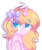 Size: 680x807 | Tagged: safe, artist:poppyglowest, oc, oc only, alicorn, pony, alicorn oc, base used, bow, bust, eye clipping through hair, female, hair bow, mare, portrait, simple background, solo, transparent background