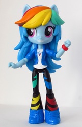 Size: 896x1392 | Tagged: safe, artist:whatthehell!?, rainbow dash, equestria girls, g4, my little pony equestria girls: better together, bracelet, clothes, doll, equestria girls minis, irl, jewelry, photo, ponied up, theme park, toy