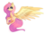 Size: 1022x782 | Tagged: safe, artist:creepyfreddy, artist:ohsushime, fluttershy, pegasus, pony, g4, colored pupils, cute, ear fluff, eye clipping through hair, female, large wings, leg fluff, shyabetes, simple background, solo, spread wings, transparent background, wings