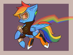 Size: 1280x960 | Tagged: safe, artist:magiak416, rainbow dash, pegasus, pony, g4, alternate hairstyle, clothes, cosplay, costume, crossover, cute, dashabetes, female, goggles, heart eyes, mare, overwatch, profile, rainbow tracer, solo, tracer, wingding eyes