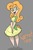 Size: 640x960 | Tagged: safe, artist:miss-zi-zi, carrot top, golden harvest, human, g4, clothes, colored tongue, cute, dress, female, gray background, humanized, no pupils, open mouth, simple background, solo