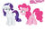 Size: 900x591 | Tagged: safe, edit, vector edit, pinkie pie, rarity, pony, g4, annoyed, bad joke, concerned, joke, rarity is not amused, unamused, vector, worried