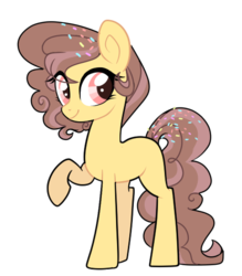 Size: 469x536 | Tagged: safe, artist:spectrumnightyt, oc, oc only, oc:sweet biscuit, earth pony, pony, female, mare, offspring, parent:cheese sandwich, parent:fluttershy, parents:fluttersandwich, simple background, solo, transparent background