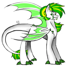 Size: 1497x1402 | Tagged: safe, artist:neon line, oc, oc only, oc:white night, demon, pony, looking at you, simple background, smiling, solo, tail, transparent background, wings