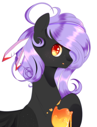 Size: 1050x1374 | Tagged: safe, artist:clefficia, oc, oc only, oc:cloudy night, pony, feather, food, honey, solo