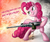 Size: 900x759 | Tagged: safe, artist:rule1of1coldfire, edit, pinkie pie, earth pony, pony, g4, browning m2, female, gun, lyrics, machine gun, nine inch nails, shooting, solo, song reference, text, text edit, the downward spiral, weapon, who needs trigger fingers