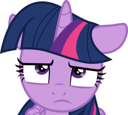 Size: 3347x3000 | Tagged: safe, artist:cloudy glow, twilight sparkle, alicorn, pony, g4, the lost treasure of griffonstone, close-up, disappointed, female, floppy ears, high res, mare, simple background, solo, transparent background, twilight sparkle (alicorn), twilight sparkle is not amused, unamused, vector