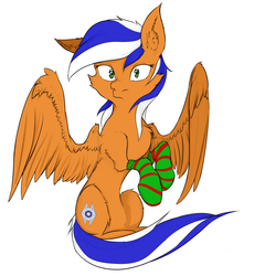 Size: 4800x4991 | Tagged: safe, artist:tatykin, oc, oc only, oc:naarkessex, pegasus, pony, absurd resolution, clothes, cutie mark, eyes open, simple background, socks, solo, striped socks, wings, ych result