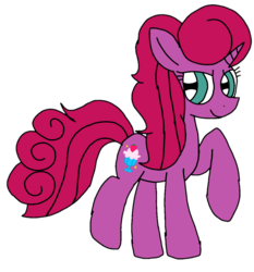 Size: 1005x1080 | Tagged: safe, artist:徐詩珮, oc, oc:betty pop, pony, unicorn, g4, my little pony: the movie, magical lesbian spawn, next generation, offspring, parent:glitter drops, parent:tempest shadow, parents:glittershadow, simple background, transparent background