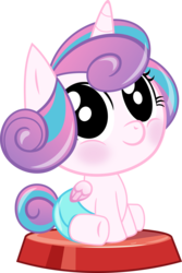Size: 2272x3393 | Tagged: safe, artist:phucknuckl, budge studios, part of a set, princess flurry heart, alicorn, pony, g4, my little pony pocket ponies, blushing, cute, face of mercy, female, flurrybetes, high res, looking at you, simple background, smiling, solo, transparent background, underhoof, vector