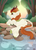 Size: 3000x4200 | Tagged: safe, artist:xsatanielx, autumn blaze, kirin, rcf community, g4, my little pony: friendship is magic, sounds of silence, butt, female, frog (hoof), grass, high res, hoofbutt, plot, rock, solo, tree, underhoof, water