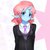 Size: 4096x4096 | Tagged: safe, alternate version, artist:jonfawkes, ocellus, human, humanoid, g4, absurd resolution, anime, blushing, clothes, commission, female, horn, horned humanization, humanized, looking at you, necktie, smiling, solo, suit