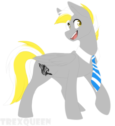 Size: 1674x1838 | Tagged: safe, artist:trexqueen, oc, oc only, oc:silver eagle, pegasus, pony, gray coat, male, solo, stallion, yellow eyes, yellow mane