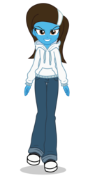 Size: 2700x4850 | Tagged: safe, artist:amgiwolf, artist:razethebeast, oc, oc only, oc:bella voce, equestria girls, g4, base used, clothes, converse, equestria girls-ified, evil grin, female, gift art, grin, hoodie, pants, shoes, simple background, smiling, solo, transparent background