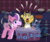 Size: 2513x2117 | Tagged: safe, artist:magerblutooth, diamond tiara, oc, oc:dazzle, oc:peal, cat, earth pony, pony, comic:diamond and dazzle, g4, batter, bowl, cake, cake batter, candle, female, filly, flour, foal, food, happy new year, happy new year 2019, high res, holiday, mixing bowl, oven, sink, tongue out