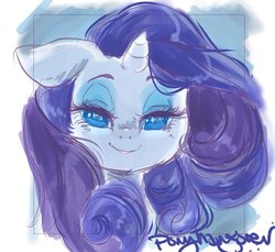 Size: 1200x1098 | Tagged: safe, artist:ponyhangover, rarity, pony, unicorn, g4, bedroom eyes, bust, cute, female, floppy ears, lidded eyes, looking at you, mare, portrait, raribetes, solo, starry eyes, wingding eyes