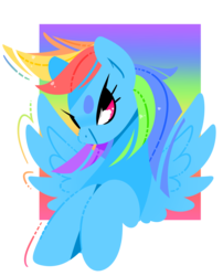 Size: 1203x1490 | Tagged: safe, artist:vivian reed, rainbow dash, pegasus, pony, g4, beanbrows, bust, eyebrows, female, lineless, solo, spread wings, wings