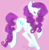 Size: 678x687 | Tagged: safe, artist:ponyhangover, rarity, pony, unicorn, g4, cute, eyes closed, female, purple background, raribetes, simple background, solo, unshorn fetlocks