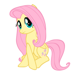 Size: 5000x5000 | Tagged: safe, artist:theaceofspadez, fluttershy, pegasus, pony, g4, swarm of the century, absurd resolution, female, mare, simple background, sitting, solo, transparent background, vector