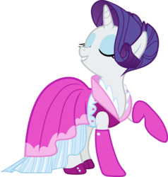 Size: 1829x1919 | Tagged: safe, artist:frownfactory, rarity, pony, unicorn, g4, too many pinkie pies, .svg available, clothes, dress, eyes closed, female, mare, raised hoof, simple background, solo, svg, transparent background, vector