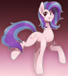 Size: 1976x2231 | Tagged: safe, artist:polymercorgi, oc, oc only, oc:party song, earth pony, pony, female, magical lesbian spawn, mare, offspring, parent:pinkie pie, parent:vinyl scratch, parents:vinylpie, solo