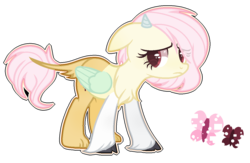 Size: 1268x828 | Tagged: safe, artist:jxst-alexa, oc, oc only, hybrid, female, interspecies offspring, offspring, parent:discord, parent:fluttershy, parents:discoshy, simple background, solo, transparent background