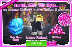 Size: 1037x681 | Tagged: safe, gameloft, professor flintheart, ursa minor, g4, my little pony: magic princess, advertisement, costs real money, gem, introduction card, sale