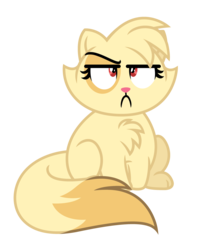 Size: 2452x3050 | Tagged: safe, artist:estories, oc, oc only, oc:alice goldenfeather, cat, catified, high res, simple background, solo, species swap, transparent background, unamused, vector