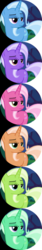 Size: 720x4320 | Tagged: safe, color edit, edit, edited screencap, screencap, trixie, pony, unicorn, g4, no second prances, bush, colored, cropped, eyebrows, female, flower, frown, hue, meadow, sky, solo, stare, tree, unamused