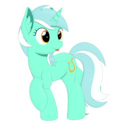 Size: 4000x4000 | Tagged: safe, artist:arcane-thunder, lyra heartstrings, pony, unicorn, g4, ear fluff, female, mare, simple background, solo, tongue out, transparent background