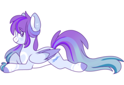 Size: 2963x2023 | Tagged: safe, artist:cinnamontee, oc, oc only, oc:aurora (zenzii), pegasus, pony, colored hooves, female, high res, mare, prone, simple background, solo, transparent background, two toned wings