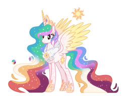 Size: 2600x1992 | Tagged: safe, artist:x-dainichi-x, princess celestia, alicorn, pony, g4, alternate design, base used, concave belly, female, hoof shoes, mare, simple background, slender, solo, thin, transparent background