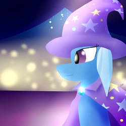 Size: 2150x2150 | Tagged: safe, artist:nicxchy, trixie, g4, cape, clothes, hat, high res, trixie's cape, trixie's hat