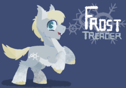 Size: 2400x1680 | Tagged: safe, artist:visionarybuffoon, oc, oc:frosttreader, earth pony, pony, ponysona, redesign, reference sheet