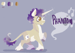 Size: 2400x1680 | Tagged: safe, artist:visionarybuffoon, oc, oc:phantom, pony, unicorn, ponysona, redesign, reference sheet