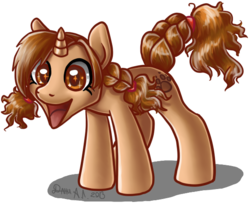 Size: 600x490 | Tagged: safe, artist:dany-the-hell-fox, oc, oc only, oc:diana, pony, unicorn, cute, cutie mark, female, hooves, horn, mare, open mouth, ponified, simple background, smiling, solo, transparent background