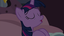 Size: 1280x720 | Tagged: safe, screencap, twilight sparkle, alicorn, pony, g4, princess spike, animated, bed, cute, derp, female, non sequitur, silly, silly pony, sleepy, solo, sound, tired twilight, twiabetes, twilight sparkle (alicorn), webm
