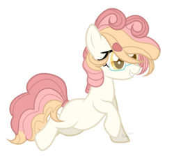 Size: 1198x1072 | Tagged: safe, artist:mintoria, oc, oc only, oc:creampuff, earth pony, pony, female, glasses, mare, simple background, solo, transparent background