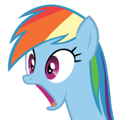Size: 5000x4952 | Tagged: safe, artist:koshakevich, rainbow dash, pony, g4, maud pie (episode), absurd resolution, female, jaw drop, mare, shocked, shocked expression, simple background, solo, transparent background, vector