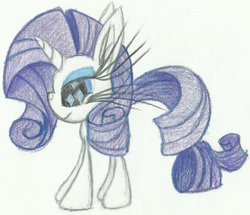 Size: 5665x4867 | Tagged: safe, artist:cybersquirrel, part of a set, rarity, pony, unicorn, g4, absurd resolution, cutie mark eyes, eyelashes, giant head, impossibly long eyelashes, prismacolors, simple background, traditional art, white background, wingding eyes