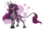 Size: 2573x1768 | Tagged: safe, artist:marbola, oleander (tfh), classical unicorn, pony, unicorn, them's fightin' herds, abstract background, cloven hooves, community related, curved horn, female, horn, leonine tail, solo, unshorn fetlocks