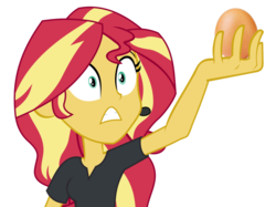 Size: 1500x1121 | Tagged: safe, artist:carlosdanielcorona, edit, sunset shimmer, equestria girls, g4, my little pony equestria girls: better together, egg, egg instagram