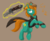 Size: 2400x1952 | Tagged: safe, artist:frist44, oc, oc only, oc:dust runner, pony, unicorn, fallout equestria, aer-12, clothes, cowboy hat, cutie mark, energy weapon, fallout, fallout: new vegas, female, glowing horn, grin, gun, hat, hooves, horn, laser rifle, levitation, magic, magical energy weapon, male, mare, rifle, simple background, smiling, solo, stallion, telekinesis, weapon