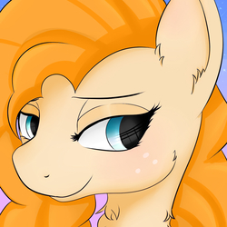 Size: 1000x1000 | Tagged: safe, artist:dashy21, pear butter, earth pony, pony, g4, bust, female, freckles, mare, smiling, solo